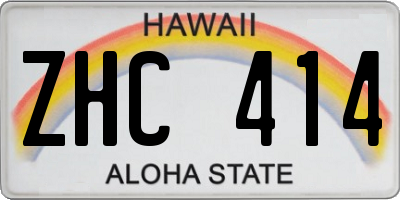 HI license plate ZHC414