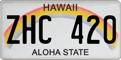 HI license plate ZHC420