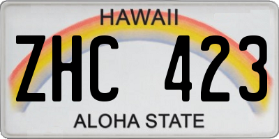 HI license plate ZHC423