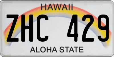 HI license plate ZHC429