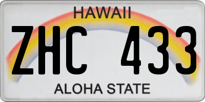 HI license plate ZHC433