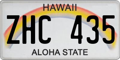 HI license plate ZHC435