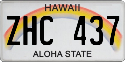 HI license plate ZHC437