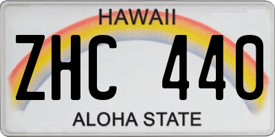 HI license plate ZHC440