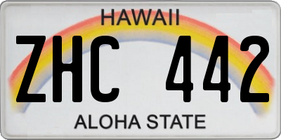 HI license plate ZHC442