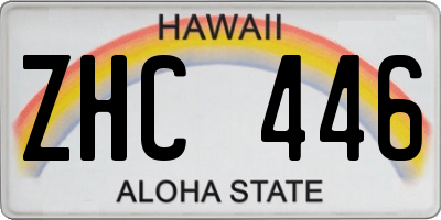 HI license plate ZHC446