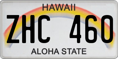 HI license plate ZHC460