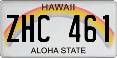HI license plate ZHC461