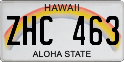 HI license plate ZHC463