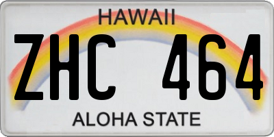 HI license plate ZHC464
