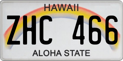 HI license plate ZHC466
