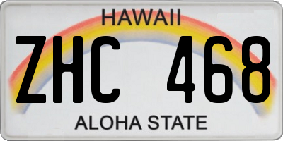 HI license plate ZHC468