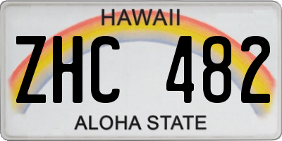 HI license plate ZHC482