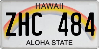 HI license plate ZHC484