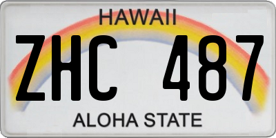 HI license plate ZHC487