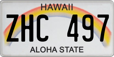 HI license plate ZHC497