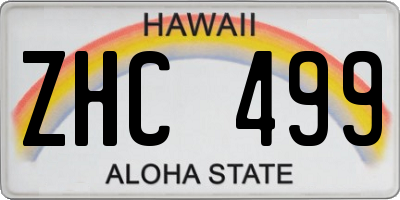 HI license plate ZHC499