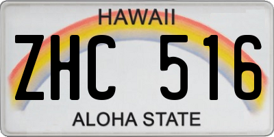 HI license plate ZHC516