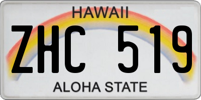 HI license plate ZHC519
