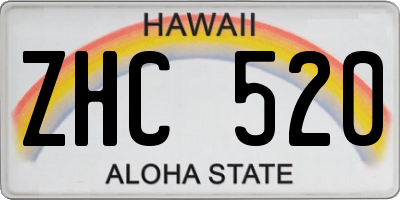 HI license plate ZHC520