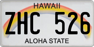 HI license plate ZHC526