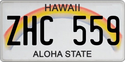HI license plate ZHC559