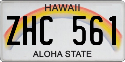 HI license plate ZHC561