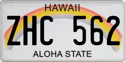 HI license plate ZHC562