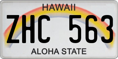 HI license plate ZHC563