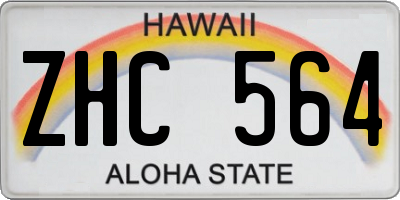 HI license plate ZHC564