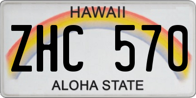 HI license plate ZHC570