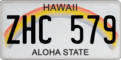 HI license plate ZHC579