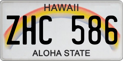 HI license plate ZHC586
