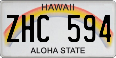 HI license plate ZHC594