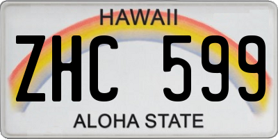HI license plate ZHC599