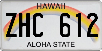 HI license plate ZHC612