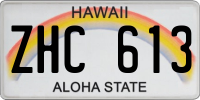 HI license plate ZHC613