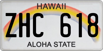 HI license plate ZHC618