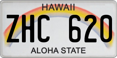 HI license plate ZHC620