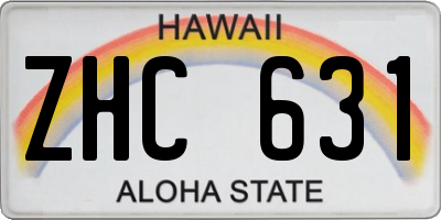 HI license plate ZHC631