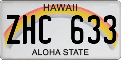 HI license plate ZHC633