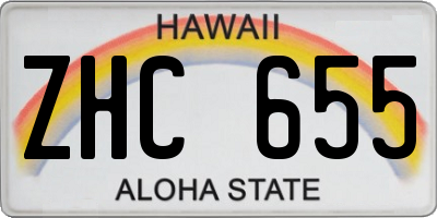 HI license plate ZHC655