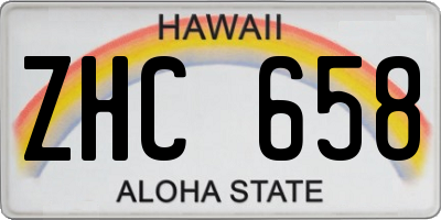 HI license plate ZHC658