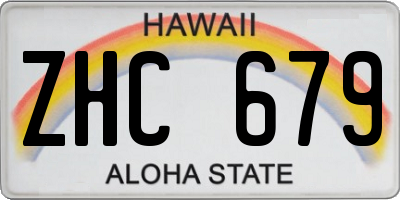 HI license plate ZHC679