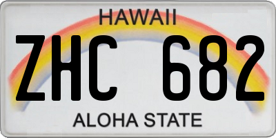HI license plate ZHC682