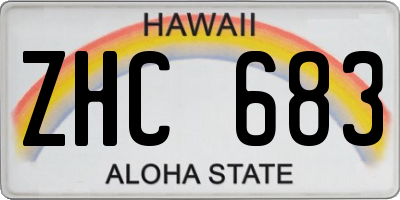 HI license plate ZHC683