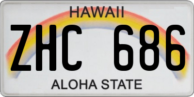 HI license plate ZHC686