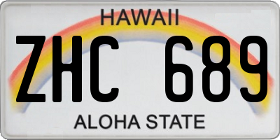 HI license plate ZHC689