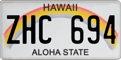 HI license plate ZHC694