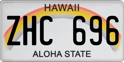 HI license plate ZHC696